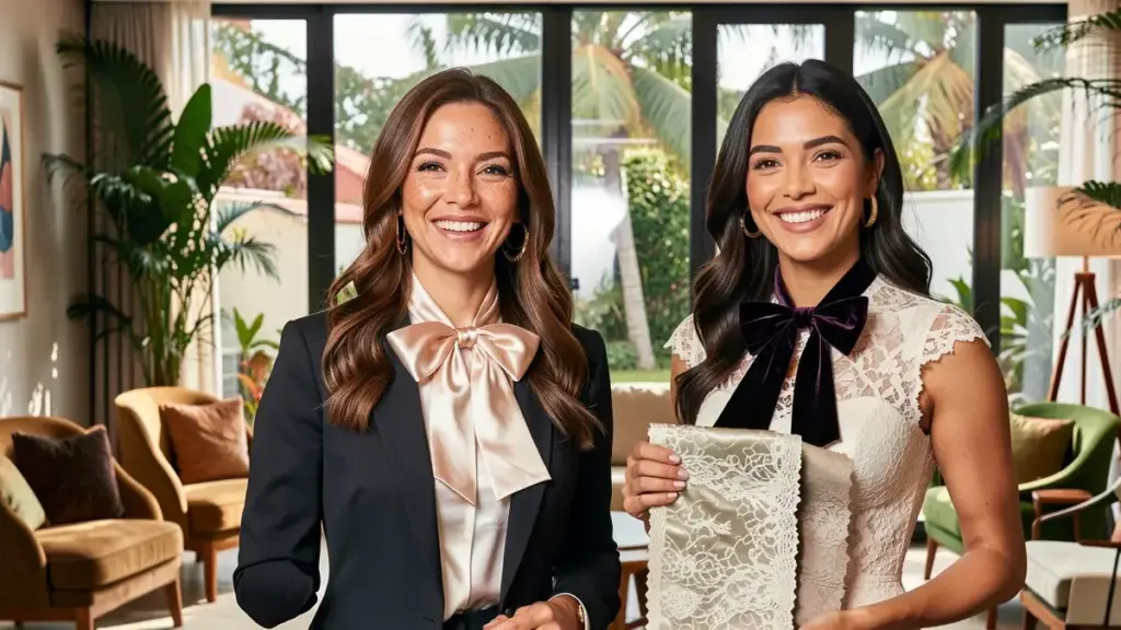 Gravata feminina laço: ideias de look, tecidos e combinações Gravata feminina laço: ideias de look, tecidos e combinações
