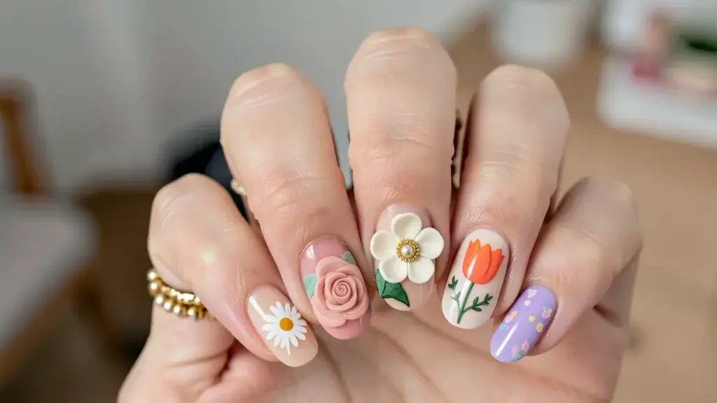 Unhas decoradas de flores bonitas: ideias para copiar na próxima manicure